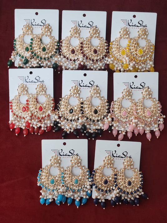 Meenakari Enamel Pearls Ethnic Jhumka