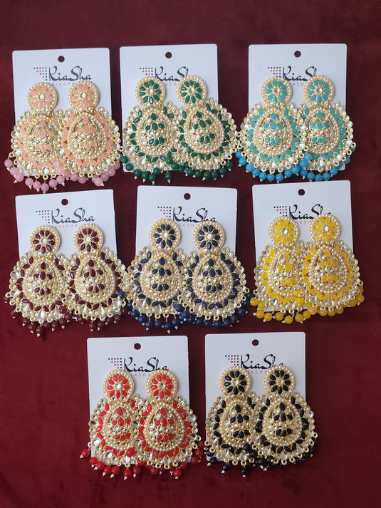 Meenakari Enamel Pearls Ethnic Jhumka