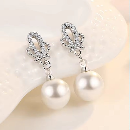 925 Silver Pearl Drop Earrings