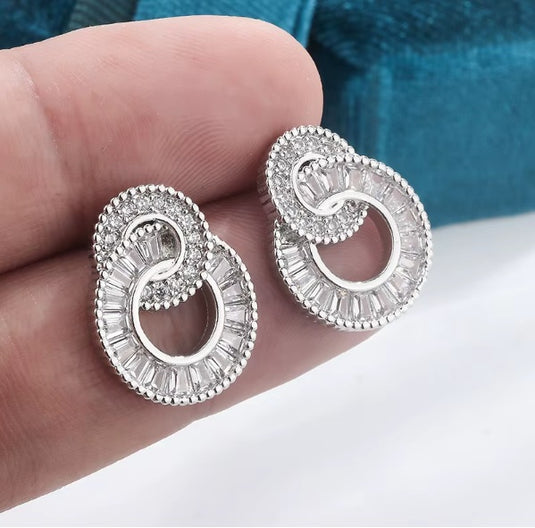 Premium AAA Grade Cubic Zircon/American Diamond Stud Earrings