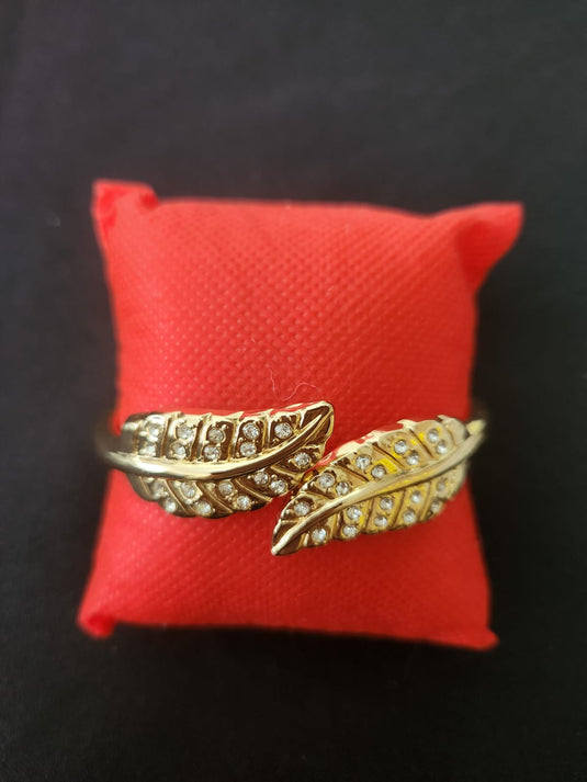 Stainless Steel Cuff Bangle Styled with Crystals