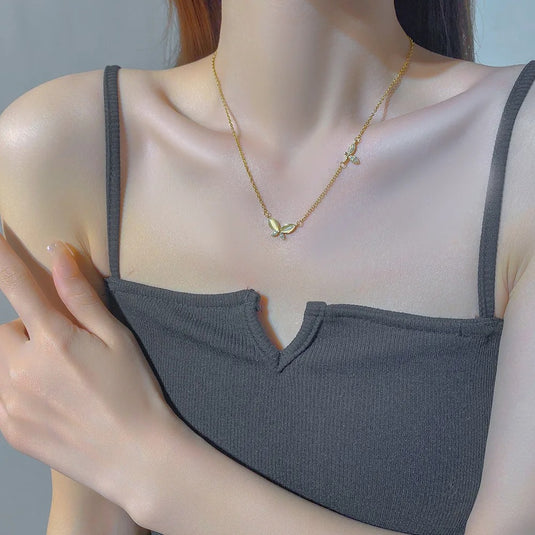 Beautiful Butterfly Necklace in Stainless Steel