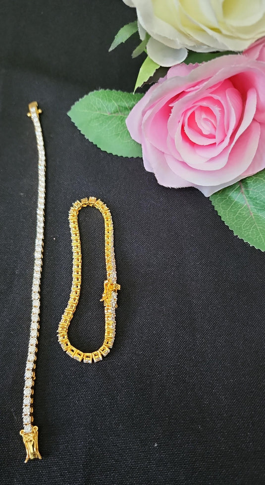 Premium AAA Grade Cubic Zircon / American Diamond Bracelet - Tennis Bracelet