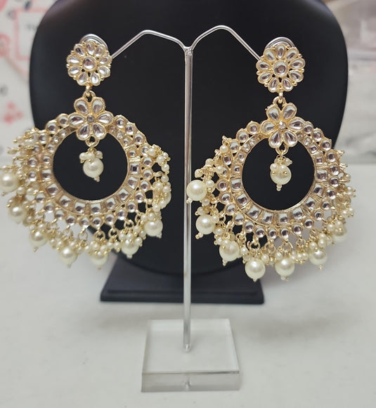 Meenakari Ethnic Kundan Jhumka Earrings
