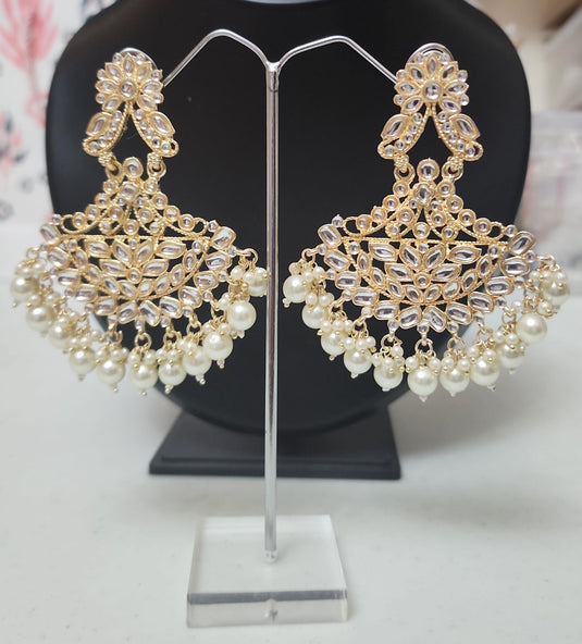 Meenakari Ethnic Kundan Jhumka Earrings
