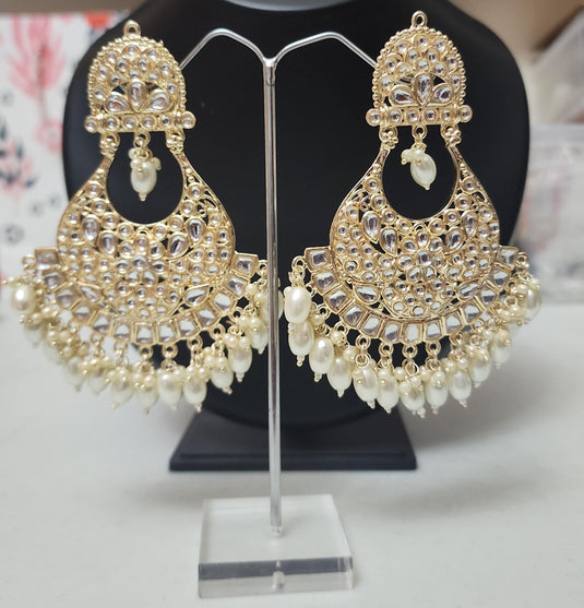 Meenakari Ethnic Kundan Jhumka Earrings