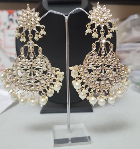 Meenakari Ethnic Kundan Jhumka Earrings