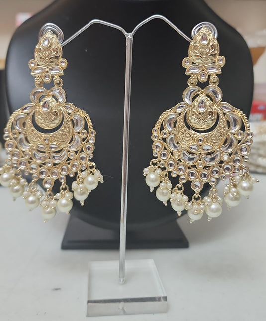 Meenakari Ethnic Kundan Jhumka Earrings