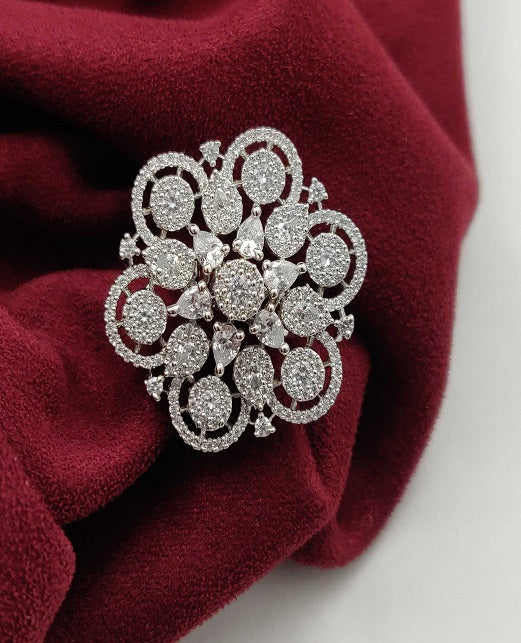 Premium AAA Grade Cubic Zircon/American Diamond - Finger Ring