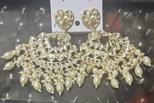 Meenakari Ethnic Kundan Jhumka Earrings