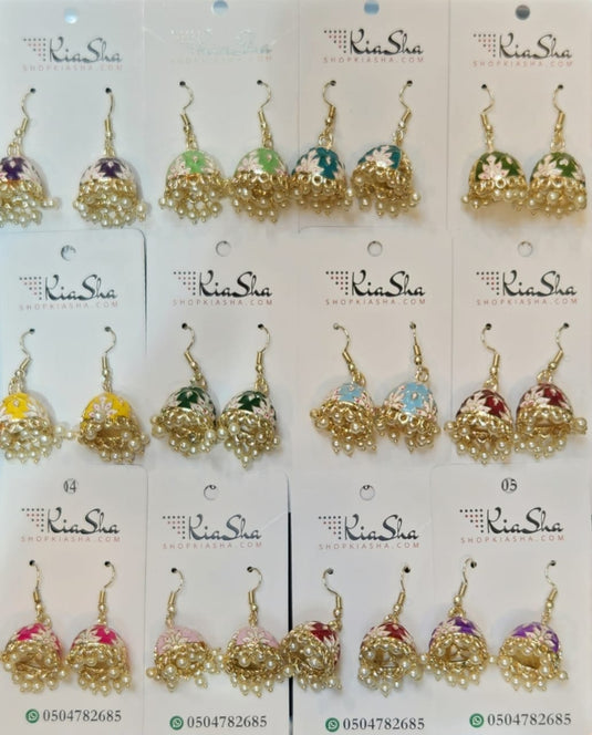 Meenakari Ethnic Jhumka