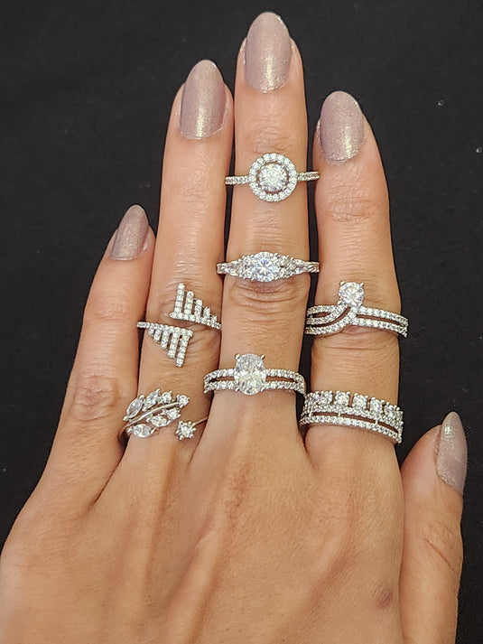 Premium AAA Grade Cubic Zircon/American Diamond - Finger Ring