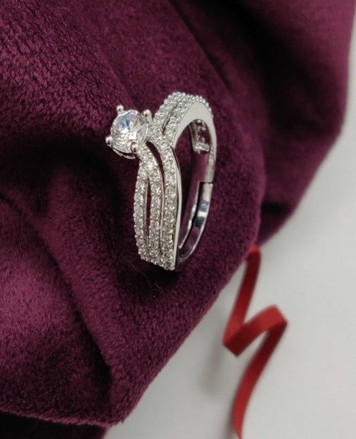 Premium AAA Grade Cubic Zircon/American Diamond - Finger Ring