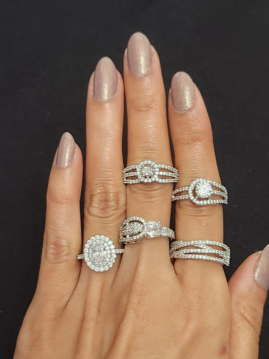 Premium AAA Grade Cubic Zircon/American Diamond - Finger Ring