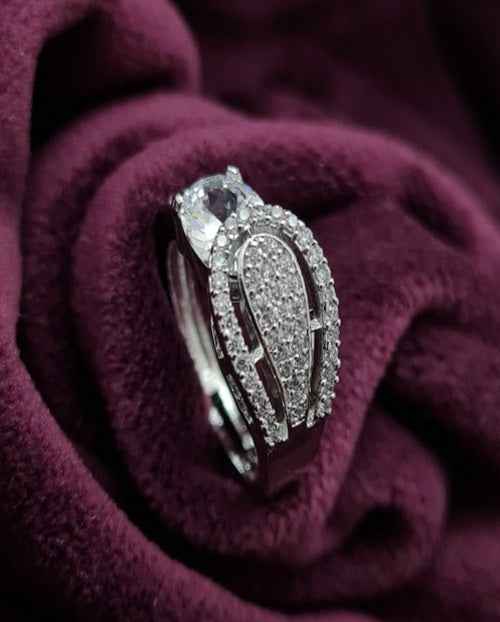 Premium AAA Grade Cubic Zircon/American Diamond - Finger Ring