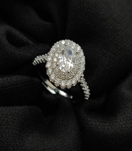 Premium AAA Grade Cubic Zircon/American Diamond - Finger Ring