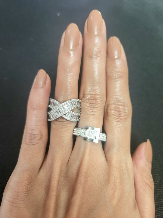 Premium AAA Grade Cubic Zircon/American Diamond - Finger Ring