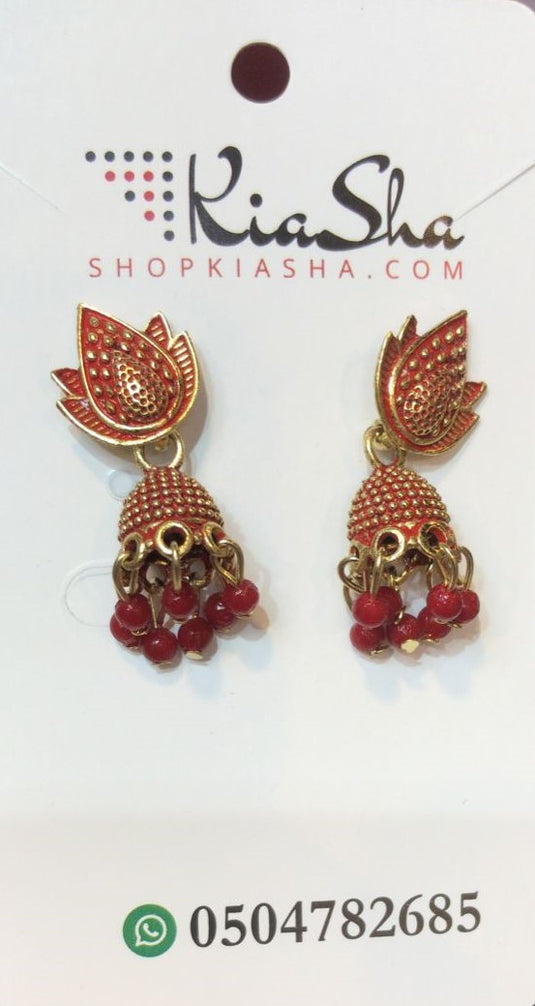 Meenakari Ethnic Jhumka