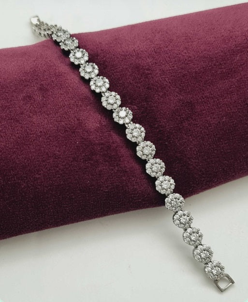 Premium AAA Grade Cubic Zircon / American Diamond Bracelet - Tennis Bracelet