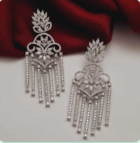 Premium AAA Grade Cubic Zircon/American Diamond Drop Earrings