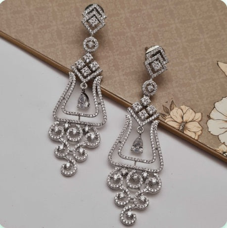 Premium AAA Grade Cubic Zircon/American Diamond Drop Earrings