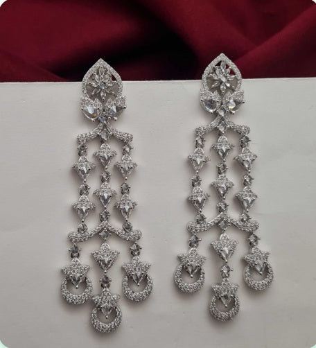 Premium AAA Grade Cubic Zircon/American Diamond Drop Earrings