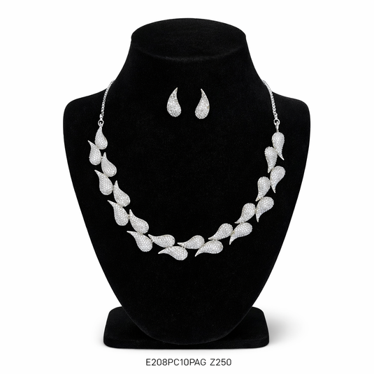 Premium AAA Grade Cubic Zircon / American Diamond Sets - Necklace & Earrings
