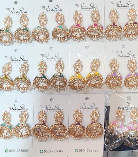 Meenakari Ethnic Jhumka