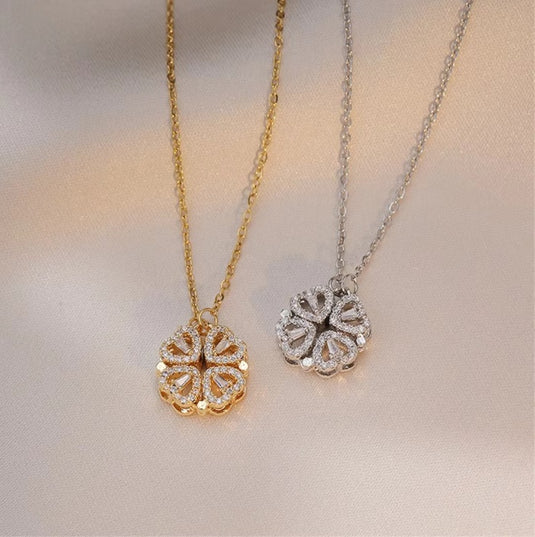 Heart Magnetic Convertible Pendant & Necklace in Stainless Steel