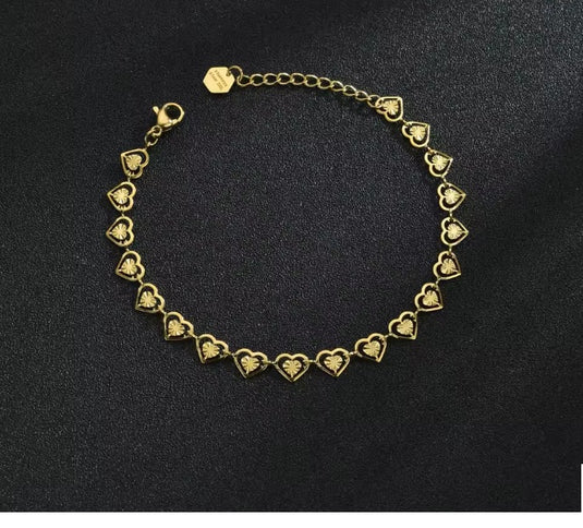 Heart Design Stainless Steel Bracelet