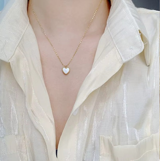 Heart Pendant in a Shell Finish