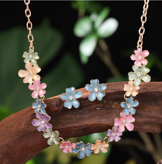 Gold Plated, Stainless Steel, Enamel Coated Multicolor Stylish Set