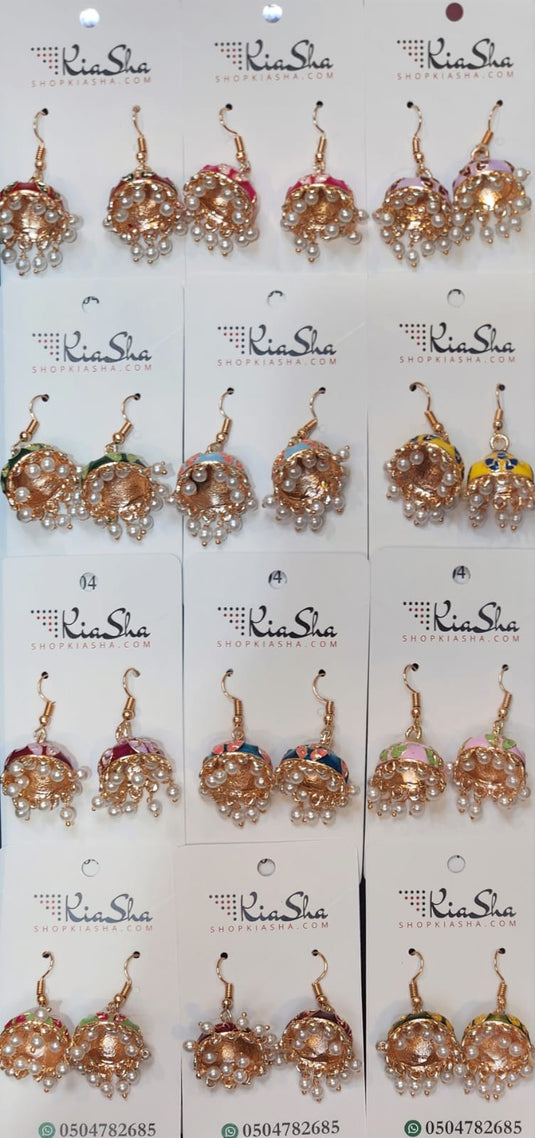 Meenakari Ethnic Jhumka