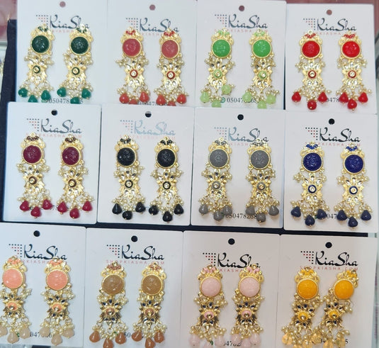 Meenakari Ethnic Jhumka