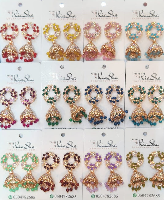 Meenakari Ethnic Jhumka