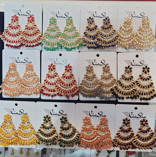 Meenakari Ethnic Jhumka