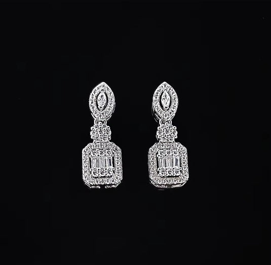 Premium AAA Grade Cubic Zircon/American Diamond Drop Earrings
