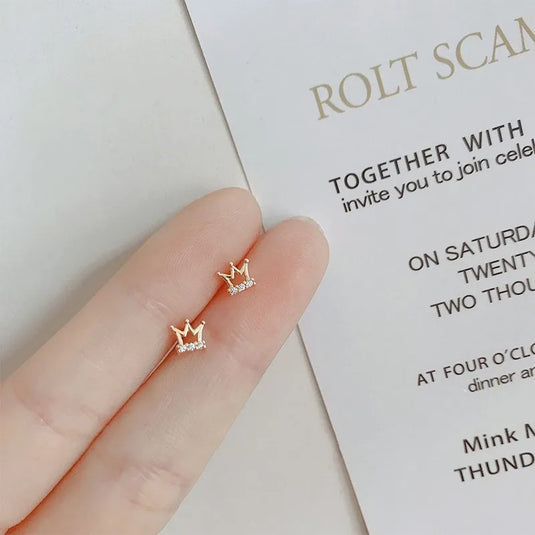 Mini Tiara Stud Earrings