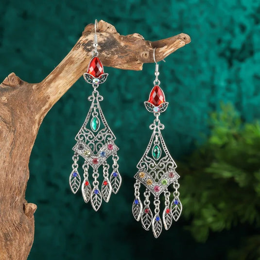 Classic Indo Western drop earrings with an ethnic look