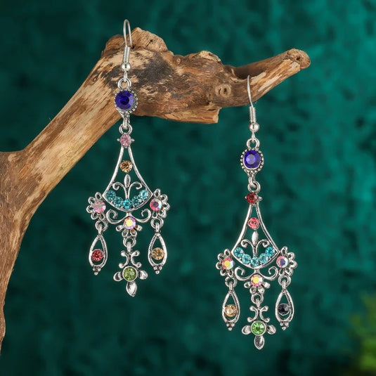 Classic Indo Western drop earrings with an ethnic look