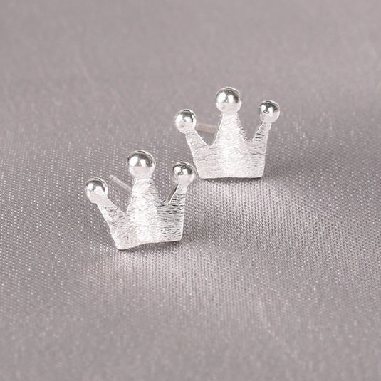 925 Silver Tiara Stud Earrings