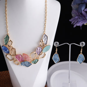 Gold Plated, Stainless Steel, Enamel Coated Multicolor Stylish Set