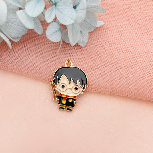 Harry Potter Charm Pendant with a Leather Chain