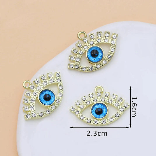 Blue Evil Eye Fashion Pendant with a Stainless Steel Chain