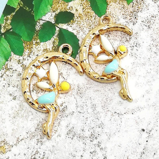 Mermaid Charm Pendant with Stainless Steel Chains