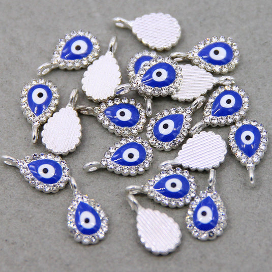 Evil Eye Charm Pendants with Stainless Steel Chains