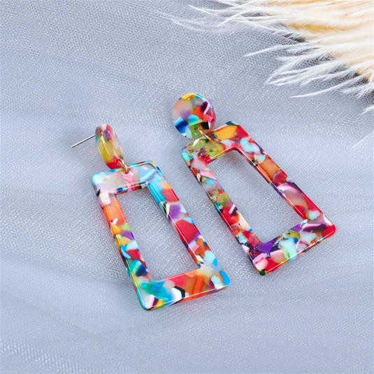 Korean Style Multi colored Acrylic Danglers