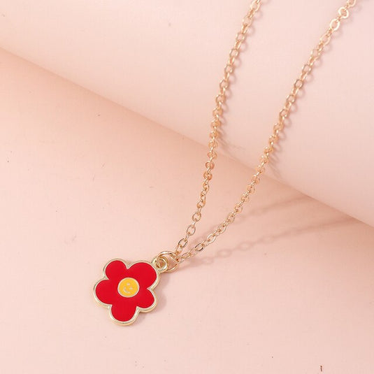 Colorful Flower Charm Pendants