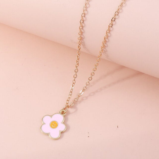 Colorful Flower Charm Pendants
