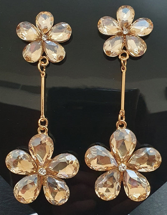 Multi colored stones outlined in Gold classic wear danglers 6 classic colors to add grace to any of your classic outfits